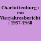 Charlottenburg : ein Vierjahresbericht ; 1957-1960