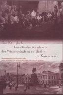 Die Königlich Preußische Akademie der Wissenschaften im Kaiserreich