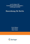 Bauordnung für Berlin vom 28. Februar 1985 : Kommentar mit Rechtsverordnungen und Ausführungsvorschriften
