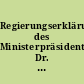 Regierungserklärung des Ministerpräsidenten Dr. Manfred Stolpe. Aussprache über die Regierungserklärung am 24. November 1999 vor dem Landtag Brandenburg : Wortprotokoll