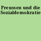 Preussen und die Sozialdemokratie