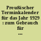 Preußischer Terminkalender für das Jahr 1929 : zum Gebrauch für Justizbeamte ; 2. Teil