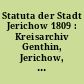 Statuta der Stadt Jerichow 1809 : Kreisarchiv Genthin, Jerichow, Nr. 504