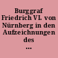 Burggraf Friedrich VI. von Nürnberg in den Aufzeichnungen des Engelbert Wusterwitz (1412-1423) : ein Verzeichnis der Erwähnungen
