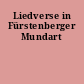 Liedverse in Fürstenberger Mundart