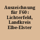 Auszeichnung für F60 : Lichterfeld, Landkreis Elbe-Elster