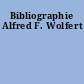 Bibliographie Alfred F. Wolfert