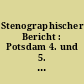 Stenographischer Bericht : Potsdam 4. und 5. September 1924
