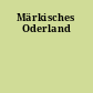 Märkisches Oderland