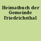 Heimatbuch der Gemeinde Friedrichsthal