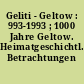 Geliti - Geltow : 993-1993 ; 1000 Jahre Geltow. Heimatgeschichtl. Betrachtungen