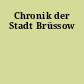 Chronik der Stadt Brüssow