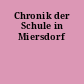 Chronik der Schule in Miersdorf