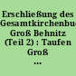 Erschließung des Gesamtkirchenbuches Groß Behnitz (Teil 2) : Taufen Groß Behnitz 1902-1936, Beerdigungen 1931-1951, Trauungen 1932-1959, Konformationen 1912-1926