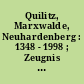 Quilitz, Marxwalde, Neuhardenberg : 1348 - 1998 ; Zeugnis deutscher Geschichte und europ. Baukunst