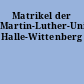 Matrikel der Martin-Luther-Universität Halle-Wittenberg