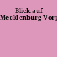 Blick auf Mecklenburg-Vorpommern
