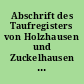 Abschrift des Taufregisters von Holzhausen und Zuckelhausen bei Leipzig : 1588-1945