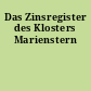 Das Zinsregister des Klosters Marienstern