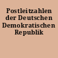 Postleitzahlen der Deutschen Demokratischen Republik