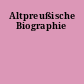 Altpreußische Biographie