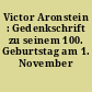Victor Aronstein : Gedenkschrift zu seinem 100. Geburtstag am 1. November 1996