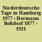 Niederdeutsche Tage in Hamburg 1977 : Hermann Boßdorf 1877 - 1921