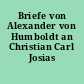 Briefe von Alexander von Humboldt an Christian Carl Josias Bunsen