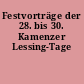 Festvorträge der 28. bis 30. Kamenzer Lessing-Tage