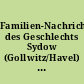 Familien-Nachrichten des Geschlechts Sydow (Gollwitz/Havel) : nach dem Orig.