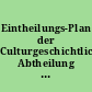 Eintheilungs-Plan der Culturgeschichtlichen Abtheilung (Abtheilung B des Gesammtplans)