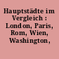 Hauptstädte im Vergleich : London, Paris, Rom, Wien, Washington, Canberra