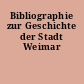 Bibliographie zur Geschichte der Stadt Weimar