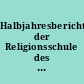 Halbjahresbericht der Religionsschule des Synagogenvereins Grunewald
