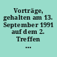 Vorträge, gehalten am 13. September 1991 auf dem 2. Treffen mecklenburgischer Familienforscher in Neubrandenburg