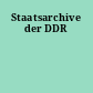 Staatsarchive der DDR