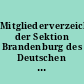 Mitgliederverzeichnis der Sektion Brandenburg des Deutschen und Oesterreichischen Alpen-Vereins 1924