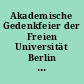 Akademische Gedenkfeier der Freien Universität Berlin für Max Vasmer am 6. Februar 1963 im Osteuropa-Institut an der Freien Universität Berlin