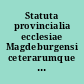 Statuta provincialia ecclesiae Magdeburgensi ceterarumque diversarumque provincialium sub eadem existencium