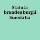 Statuta brandenburgii Sinodalia