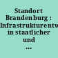 Standort Brandenburg : Infrastrukturentwicklung in staatlicher und privater Verantwortung