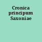 Cronica principum Saxoniae