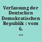Verfassung der Deutschen Demokratischen Republik : vom 6. April 1968