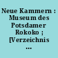 Neue Kammern : Museum des Potsdamer Rokoko ; [Verzeichnis der Gemälde]