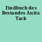 Findbuch des Bestandes Anita Tack