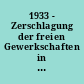 1933 - Zerschlagung der freien Gewerkschaften in der Provinz Brandenburg : Begleitheft zur Ausstellung