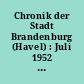 Chronik der Stadt Brandenburg (Havel) : Juli 1952 bis Mai 1955