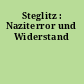 Steglitz : Naziterror und Widerstand