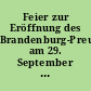 Feier zur Eröffnung des Brandenburg-Preußen-Museums am 29. September 2000 in Wustrau