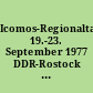 Icomos-Regionaltagung 19.-23. September 1977 DDR-Rostock : Beitrag der Jugend zur Pflege und Erschließung historischer Stadtzentren